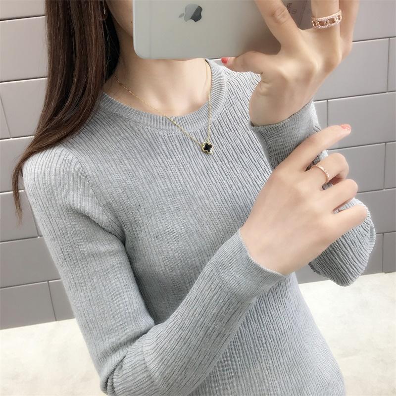 Women's Sweaters Spring Female Clothes Of 2021 With Round Collar Solid Color Slim Knitted Sweater Pullover And Bottom Jacket, Black
Women's Sweaters Spring Female Clothes Of 2021 With Round Collar Solid Color Slim Knitted Sweater Pullover And Bottom Jacket, Black