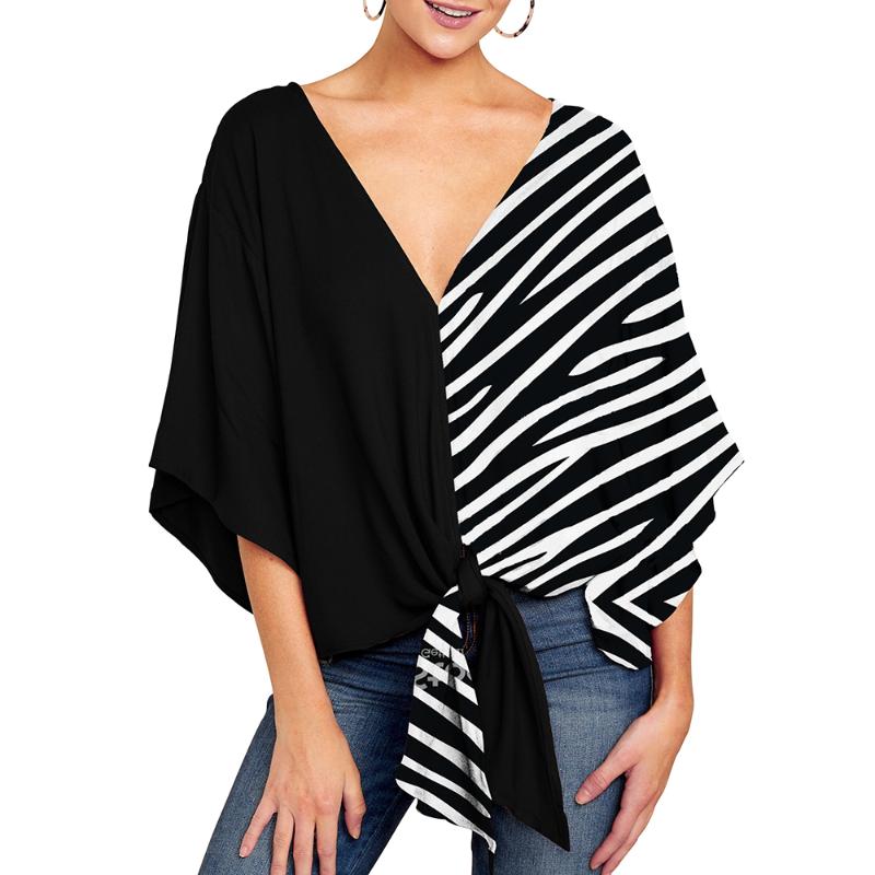 Women's Blouses & Shirts Plus Size 5XL Women Loose Casual Blouse V Neck Flared 3/4 Sleeves Knotted Hem Printed Holiday Summer Blusas Mujer, White
Women's Blouses & Shirts Plus Size 5XL Women Loose Casual Blouse V Neck Flared 3/4 Sleeves Knotted Hem Printed Holiday Summer Blusas Mujer, White