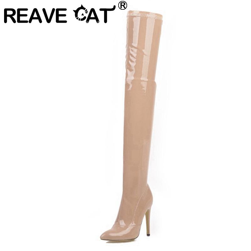 Boots REAVE CAT 2021 Over The Knee Sexy Stretch Zip Short Plush Flexible .5CM 10CM 11CM Thin Heel US18 Black Red White A4435
Boots REAVE CAT 2021 Over The Knee Sexy Stretch Zip Short Plush Flexible .5CM 10CM 11CM Thin Heel US18 Black Red White A4435