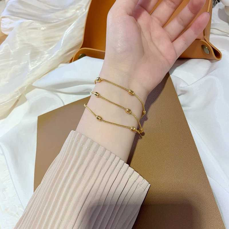 temperament imitation sand bracelet jewelry women never fade three silk multi-layer thin small gold bean bracelet, Golden;silver
temperament imitation sand bracelet jewelry women never fade three silk multi-layer thin small gold bean bracelet, Golden;silver