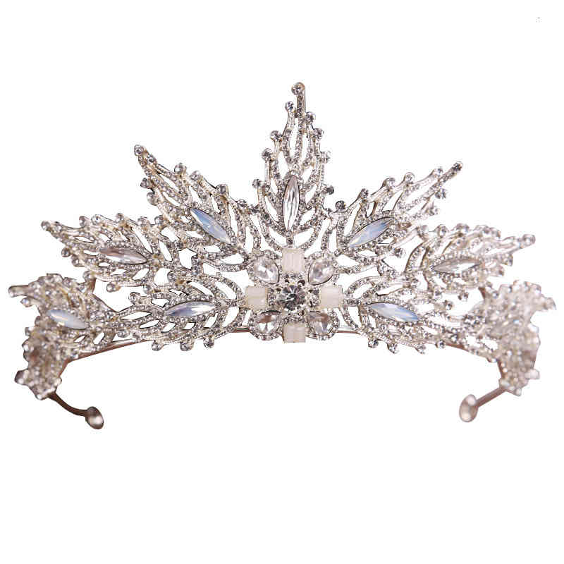 Wedding Hair Jewelry Accessories Exquisite Bridal Band Headdress Handmade Diamond Leaf Crown