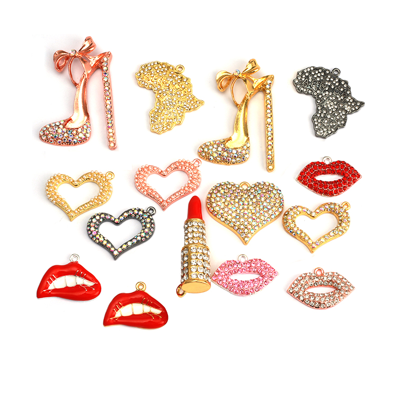 1pc Component Charms lipstick heart high heel shoe lip and map for DIY Women Jewelry, Bronze;silver
1pc Component Charms lipstick heart high heel shoe lip and map for DIY Women Jewelry, Bronze;silver
