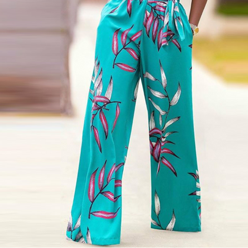 Women Jumpsuit One Shoulder Printed Rompers Womens Long Sleeve Bandage High Waist Autumn 210524