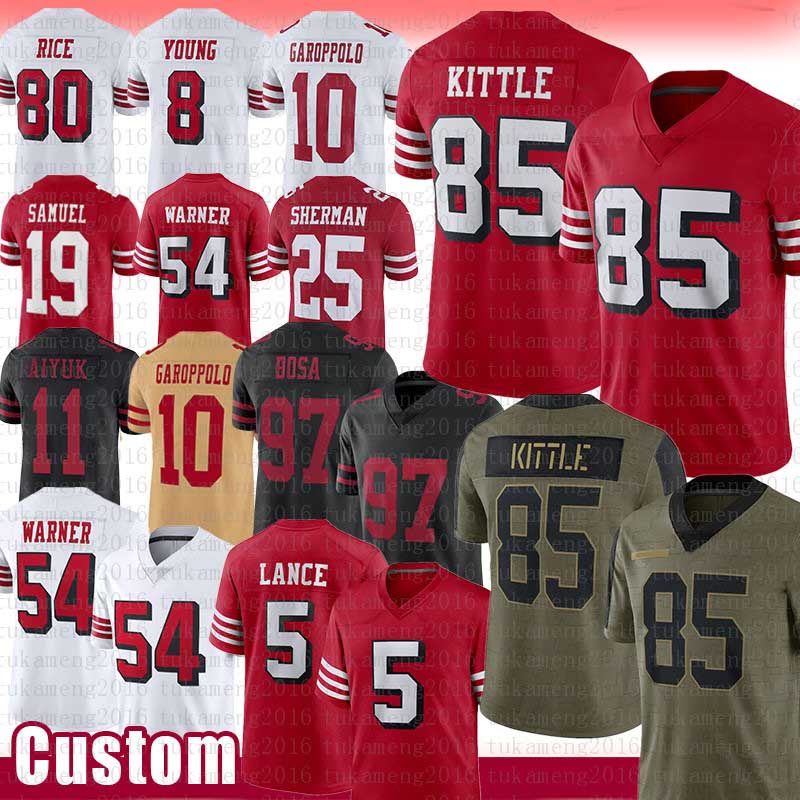 Olive 2021 Salute To Service George Kittle Trey Lance Jersey Nick Bosa Fred Warner Deebo Samuel Sherman Jimmy Garoppolo Montana Brandon Aiyuk Terrell Owens Sherman, Black
Olive 2021 Salute To Service George Kittle Trey Lance Jersey Nick Bosa Fred Warner Deebo Samuel Sherman Jimmy Garoppolo Montana Brandon Aiyuk Terrell Owens Sherman, Black