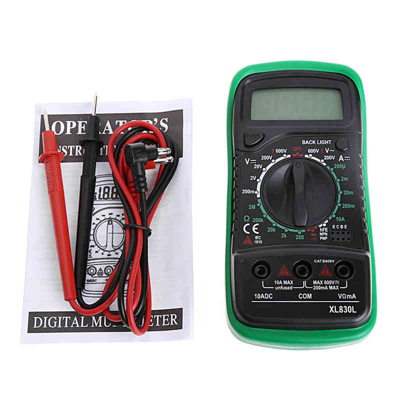 Ootdty High Quality Handheld Telt With Temperature Management Lcd Digital Multimeter Tester XL830L Without Battery