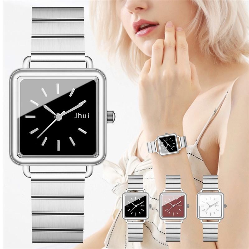 Wristwatches Fashion Square Women Watch Silver Stainless Steel Watchband Quartz Wristwatch Clock Female Relogio Feminino, Brown
Wristwatches Fashion Square Women Watch Silver Stainless Steel Watchband Quartz Wristwatch Clock Female Relogio Feminino, Brown