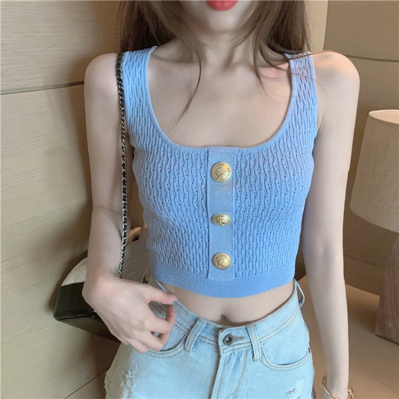 Women Fashion Solid Color Slim Knitted Vest Sweater O-Neck Sleeveless Female Single-Breasted Chic Tops 210518, Pink
Women Fashion Solid Color Slim Knitted Vest Sweater O-Neck Sleeveless Female Single-Breasted Chic Tops 210518, Pink