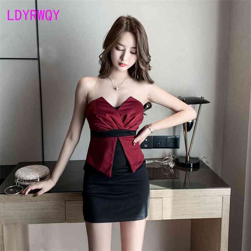 Nightclub women's temperament low-chested tight sexy dress Sheath Sleeveless Zippers Office Lady 210603, Burgundy
Nightclub women's temperament low-chested tight sexy dress Sheath Sleeveless Zippers Office Lady 210603, Burgundy