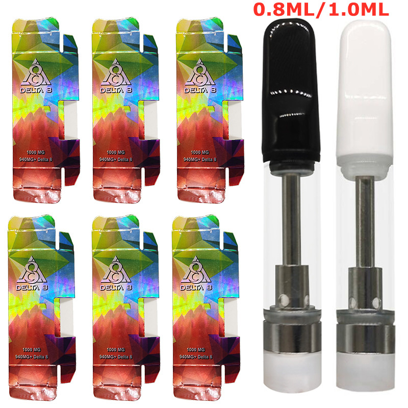 DELTA 8 Vape Cartridges Atomizers Ceramic tips Carts 0.8ml 1.0ml Premium 10 Colors Holographic Packaging Box 510 Thread Thick Oil Vaporizer Empty TH205 4pc intake Hole
DELTA 8 Vape Cartridges Atomizers Ceramic tips Carts 0.8ml 1.0ml Premium 10 Colors Holographic Packaging Box 510 Thread Thick Oil Vaporizer Empty TH205 4pc intake Hole