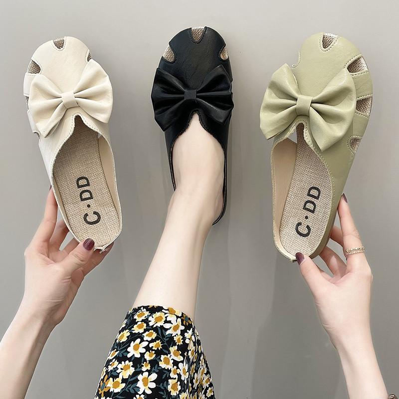 Shoes Ladies' Slippers Butterfly-Knot Cover Toe Luxury Slides Mules For Women 2021 Pantofle Flat Designer Basic Butterfly-kn
Shoes Ladies' Slippers Butterfly-Knot Cover Toe Luxury Slides Mules For Women 2021 Pantofle Flat Designer Basic Butterfly-kn
