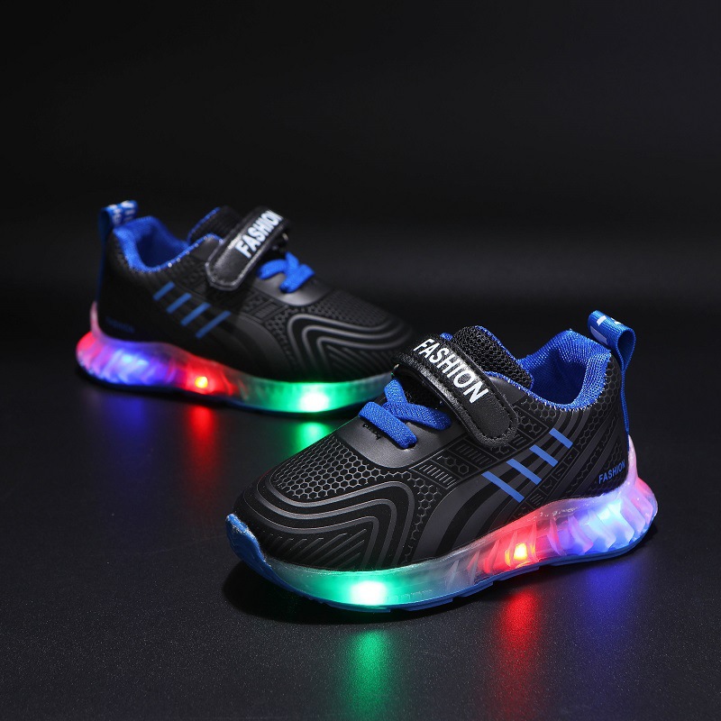 Size 21-30 Children Glowing Sneakers with LED Lights Boys Girls Baby Luminous Mesh Toddler Shoes Kids Lighted Casual Sport Shoe, Black
Size 21-30 Children Glowing Sneakers with LED Lights Boys Girls Baby Luminous Mesh Toddler Shoes Kids Lighted Casual Sport Shoe, Black