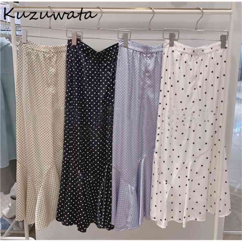 Kuzuwata Women' Skirts Spring Summer Fresh Dots Ruffle Ankle Length Faldas Japanese Sweet Young Style High Waist Bottoms 210708, White dots
Kuzuwata Women' Skirts Spring Summer Fresh Dots Ruffle Ankle Length Faldas Japanese Sweet Young Style High Waist Bottoms 210708, White dots