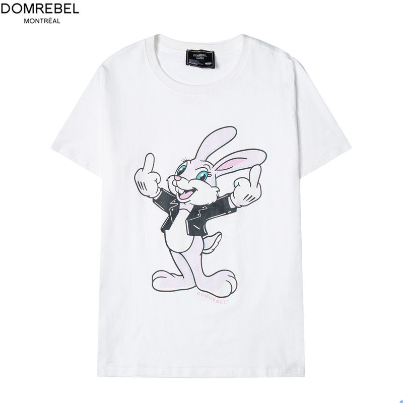 Men' and women' summer t-shirts 100% cotton cartoon Bugs Bunny print round neck domrebel casual short-sleeved T shirt, White
Men' and women' summer t-shirts 100% cotton cartoon Bugs Bunny print round neck domrebel casual short-sleeved T shirt, White