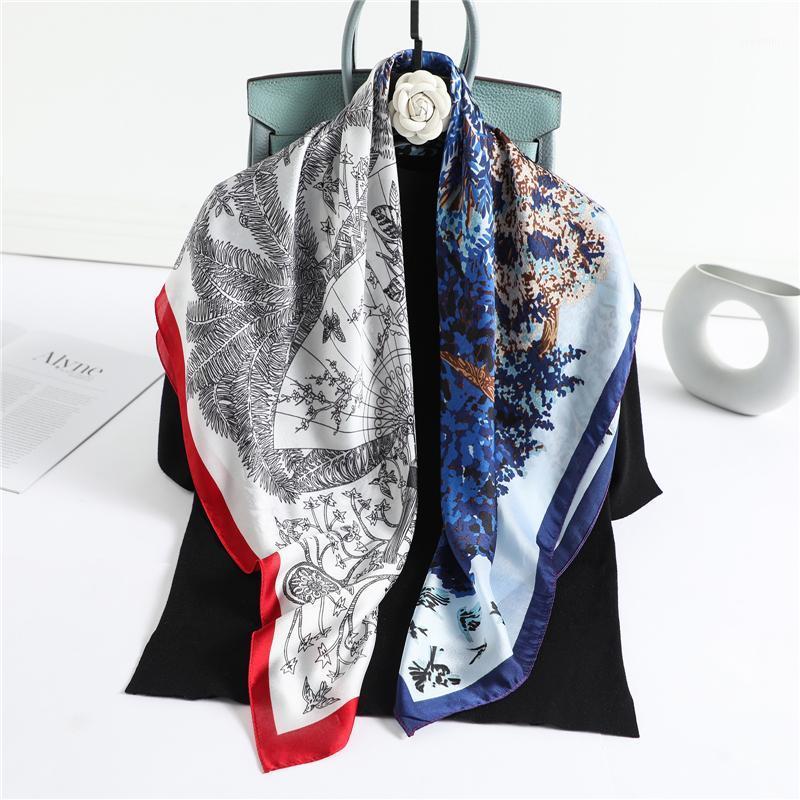 Spring Women Square Scarf Silk Shawl Lady Wrap Headband Hijab Muslim Scarves Fashion Print Foulard Bandana Neckerchief, Blue;gray
Spring Women Square Scarf Silk Shawl Lady Wrap Headband Hijab Muslim Scarves Fashion Print Foulard Bandana Neckerchief, Blue;gray