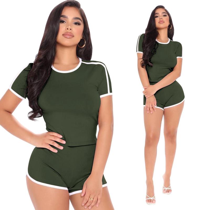Women' Tracksuits ADFVAT Sexy Two Piece Set Tracksuit Summer Women O Neck Short Sleeve T Shirt And Biker Sweat Suit Casual WM2552, Army green
Women' Tracksuits ADFVAT Sexy Two Piece Set Tracksuit Summer Women O Neck Short Sleeve T Shirt And Biker Sweat Suit Casual WM2552, Army green