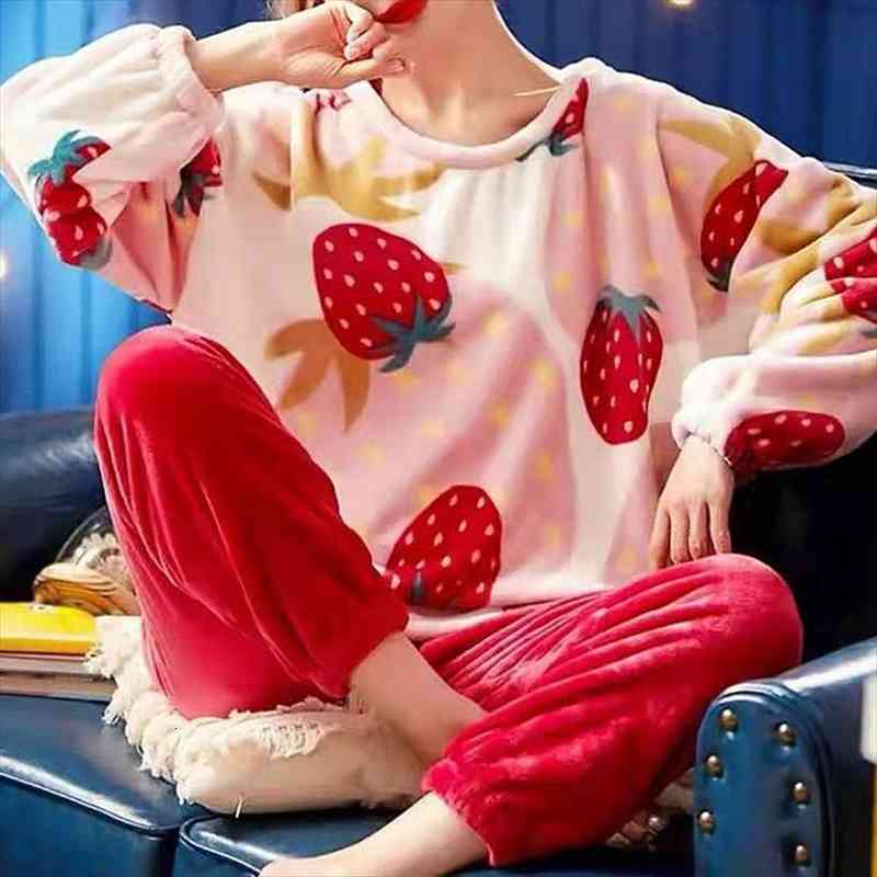 winter pajama set pant womens sleepwears suits 2 two piece fleece pajamas sleepwear thick warm velvet female nightgown suit, Black;red
winter pajama set pant womens sleepwears suits 2 two piece fleece pajamas sleepwear thick warm velvet female nightgown suit, Black;red