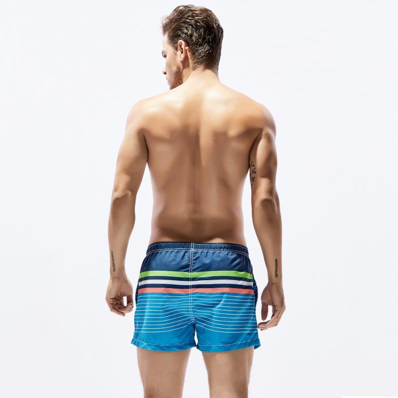 Summer Fashion Bermudas Board Shorts Men Beach Short Swimsuit Brand Stripe Quick Dry Beachwear Man Bath Suit Pocket Designer Men's
