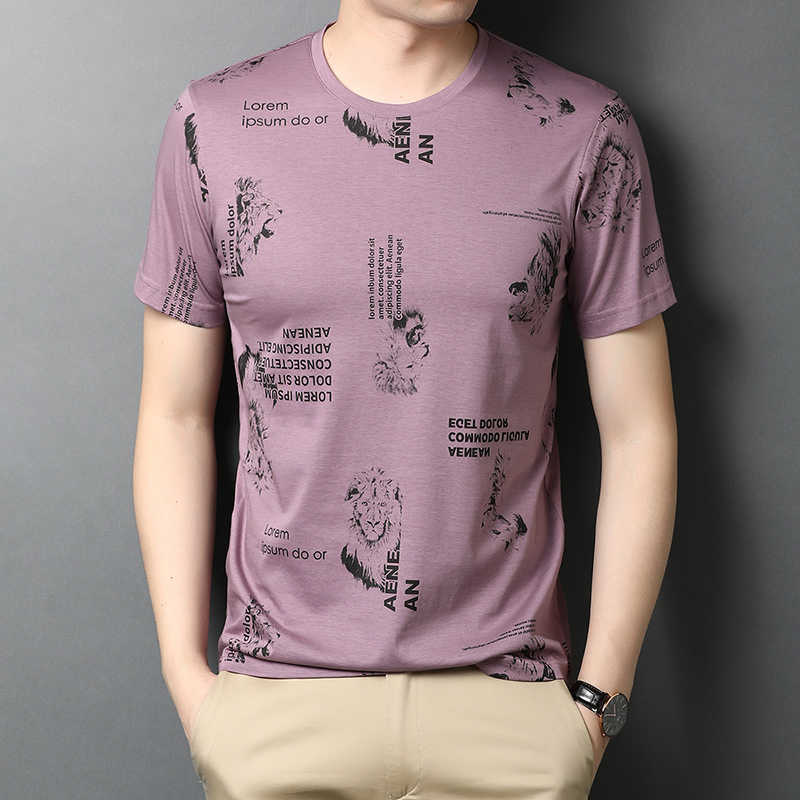 Top Quality Mercerized Cotton Summer Brand Tops Print O Neck t Shirt Men Short Sleeve Casual Fashion Mens Clothing 210629, Pink
Top Quality Mercerized Cotton Summer Brand Tops Print O Neck t Shirt Men Short Sleeve Casual Fashion Mens Clothing 210629, Pink