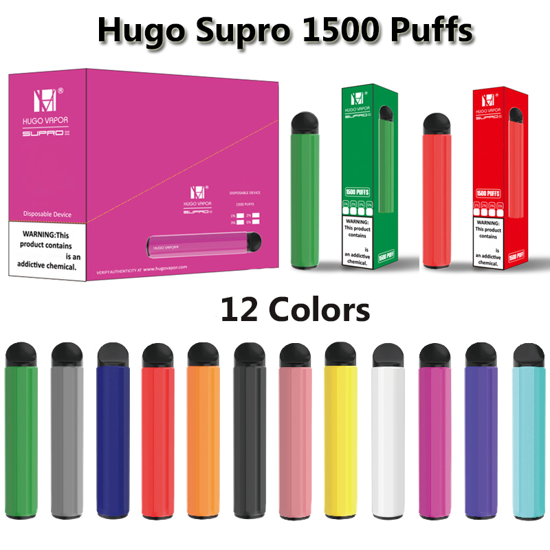 Hugo Supro Disposable Electronic Cigarettes 500 800 1500 Puffs Vape Pen Pre filled Pod Device Longlast E Cigs Multi Colors
Hugo Supro Disposable Electronic Cigarettes 500 800 1500 Puffs Vape Pen Pre filled Pod Device Longlast E Cigs Multi Colors