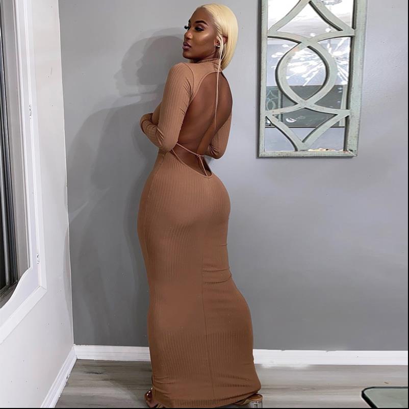 womens dress long sleeve solid backless skinny ribbed maxi autumn winter women fashion party club outfits, Black;gray
womens dress long sleeve solid backless skinny ribbed maxi autumn winter women fashion party club outfits, Black;gray