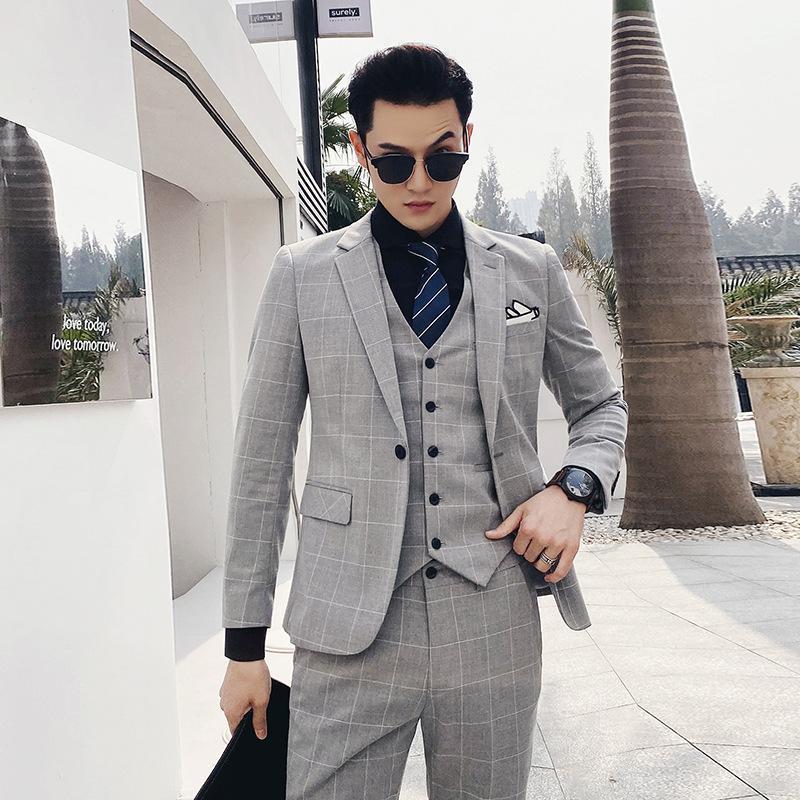 Men' Suits & Blazers Spot Checkered Suit Three-piece Trendy Slim Business Po Studio, Black
Men' Suits & Blazers Spot Checkered Suit Three-piece Trendy Slim Business Po Studio, Black