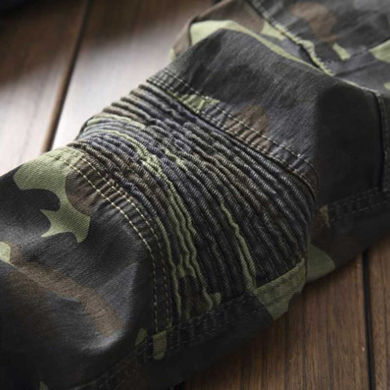 Casual Classic Men Jeans New Brand Fashion Camouflage Print Pocket Jeans Trousers Cool Jeans Men X0621