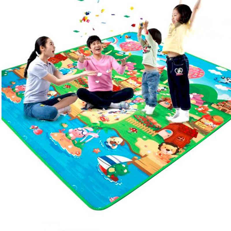 200x180 Bagged Baby Play Mat Kids Developing Mat Eva Foam Gym Games Play Puzzles Baby Carpets Toys for Children's Rug Soft Floor 210402