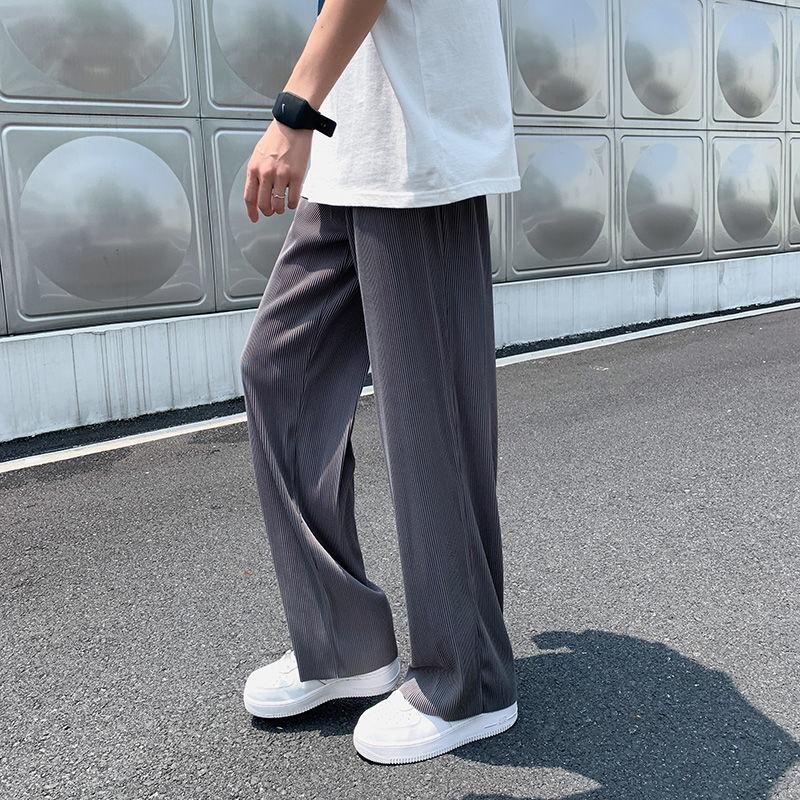 Men's Pants Summer Selling Thin Ice Casual Pleated Fashion Trend High Quality Vertical Loose Straight Wide Leg Lovers, Black
Men's Pants Summer Selling Thin Ice Casual Pleated Fashion Trend High Quality Vertical Loose Straight Wide Leg Lovers, Black