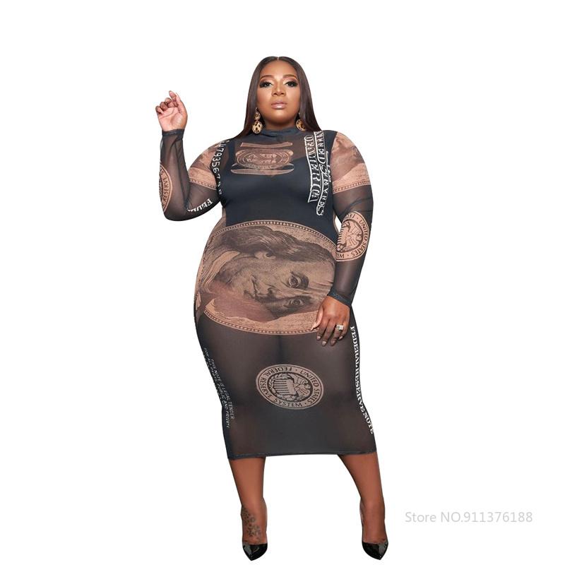 Casual Dresses Plus Size Clothing For Women Long Sleeve Bodycon Club Outfit Sexy Transparent Mesh Dress Elegant Wholesale Drop, Black
Casual Dresses Plus Size Clothing For Women Long Sleeve Bodycon Club Outfit Sexy Transparent Mesh Dress Elegant Wholesale Drop, Black