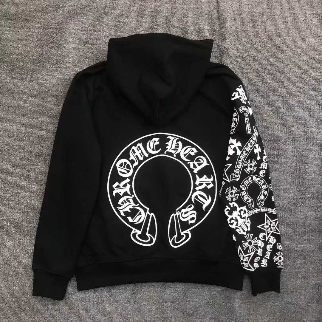 Hearts Chrome Fashion brand ch men's and women's identical sweater printed loose cotton Hooded Coat couple's spring and autum, Black
Hearts Chrome Fashion brand ch men's and women's identical sweater printed loose cotton Hooded Coat couple's spring and autum, Black