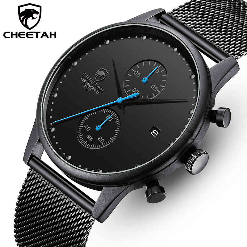 Brand Watches for Men CHEETAH Waterproof Quartz Wristwatch Stainless Steel Fashion Sport Mens Watch Date Male Clock reloj 210517, Black grey
Brand Watches for Men CHEETAH Waterproof Quartz Wristwatch Stainless Steel Fashion Sport Mens Watch Date Male Clock reloj 210517, Black grey