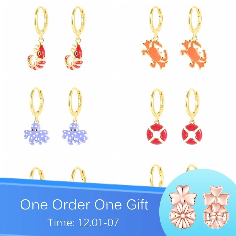 Dangle & Chandelier Aide 925 Silver Cute Enamel Crab Shrimp Pendant Earrings Summer Beach Collection Octopus Surfboard Charm Drop
Dangle & Chandelier Aide 925 Silver Cute Enamel Crab Shrimp Pendant Earrings Summer Beach Collection Octopus Surfboard Charm Drop