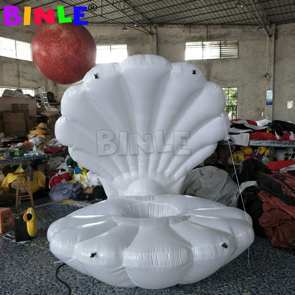 Advertising Promotion inflatable sea shell with LED lights clam giant Mermaid stage dance parade decoration