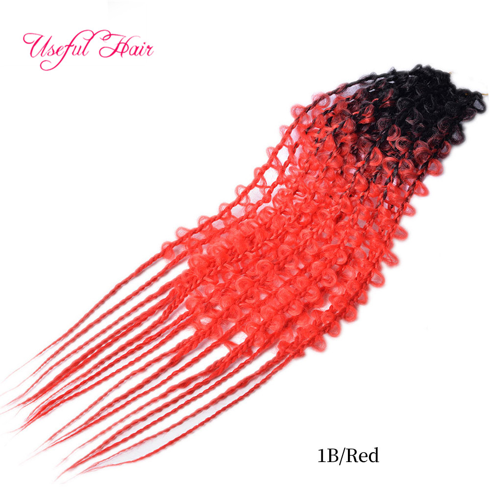 Pre Stretched Butterfly Box Crochet Braid Hair Ombre Colorful Butterfly Locs Crotchet Synthetic Braids Hair Extensions Fashion 3x box 24inch long