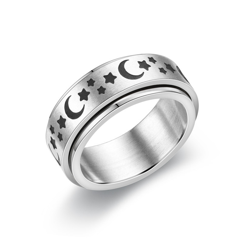 Ring Figet Spinner Rings For Women & Men Stainless Steel Rotate Freely Spinning Anti Stress Accessories Jewelry Gifts