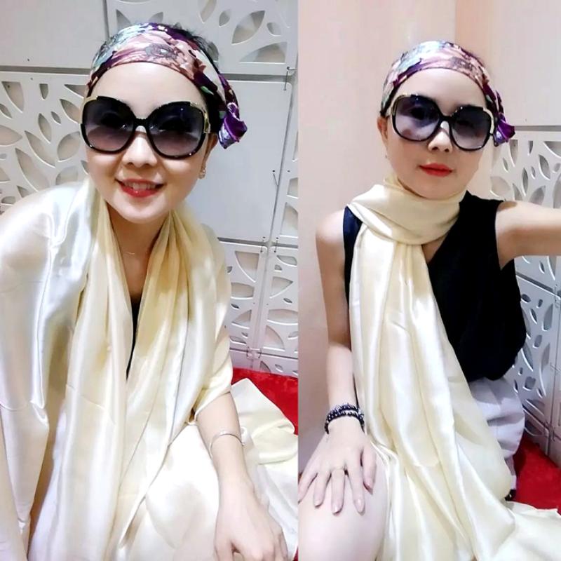 Scarves Spring Plain Silk Scarf Women Solid Color Wrap Lady Long Bandana Soft Head Hijab Foulard Femme Designer Summer Pareo Beach Shawl, Blue;gray
Scarves Spring Plain Silk Scarf Women Solid Color Wrap Lady Long Bandana Soft Head Hijab Foulard Femme Designer Summer Pareo Beach Shawl, Blue;gray