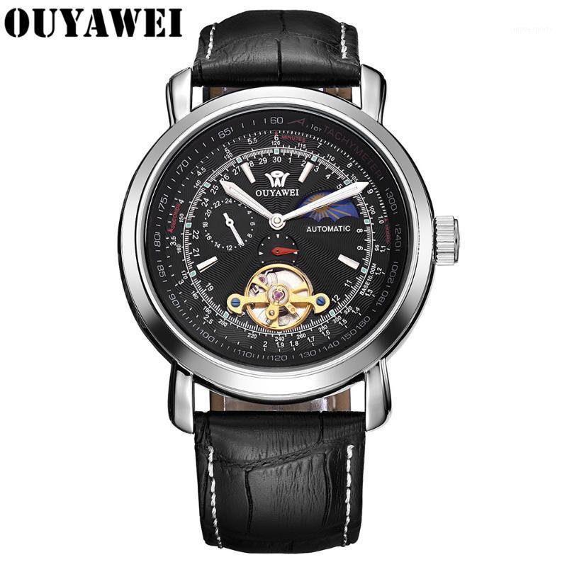 Genuine Tourbillon Watch Men's Mechanical Wristwatches Automatic Brand-name Leather Self-Wind Hollow Round, Silver white
Genuine Tourbillon Watch Men's Mechanical Wristwatches Automatic Brand-name Leather Self-Wind Hollow Round, Silver white