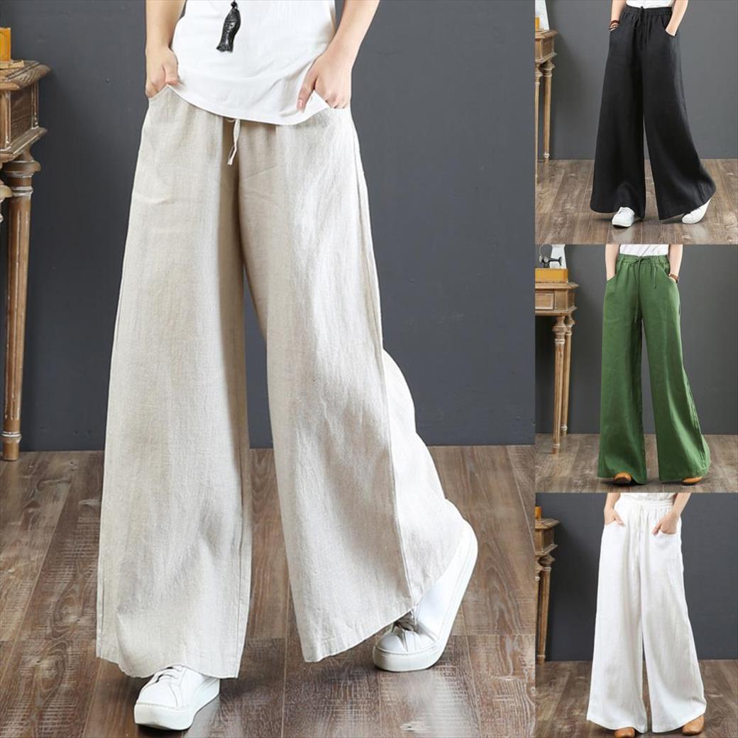 casual solid color womens capris wide leg high waist pockets loose long trousers, Black;white
casual solid color womens capris wide leg high waist pockets loose long trousers, Black;white