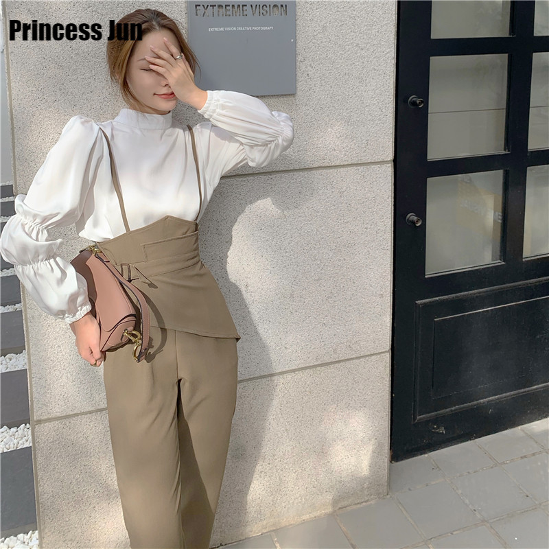 Wide-leg Pants Women Fashion High Waist Elegant OL Overalls Straps Straight Jumpsuits Suspenders Casual Loose Pants Trousers, White shirt
Wide-leg Pants Women Fashion High Waist Elegant OL Overalls Straps Straight Jumpsuits Suspenders Casual Loose Pants Trousers, White shirt