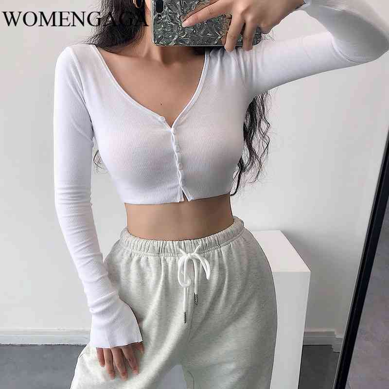 Summer Sexy Simple Knitting Elastic Girl Female Women V Neck Button Through T Shirt Top Long Sleeve MGN0 210603, Black
Summer Sexy Simple Knitting Elastic Girl Female Women V Neck Button Through T Shirt Top Long Sleeve MGN0 210603, Black