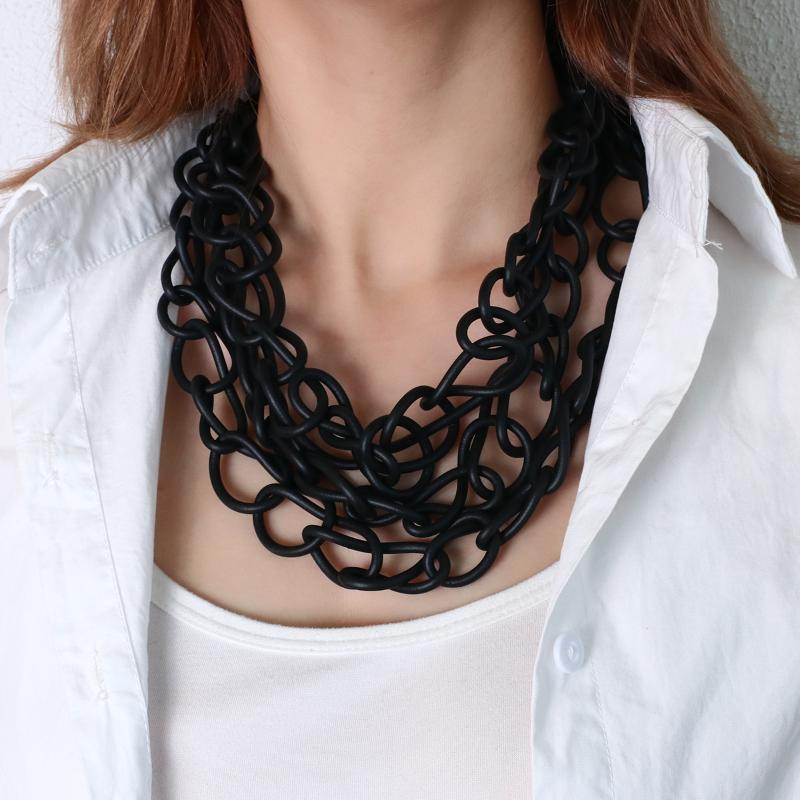 Pendant Necklaces Amorcome Unique Design Bib Necklace Black Rubber Leather Short Statement For Women Winter Clothes Jewelry Gifts, Silver
Pendant Necklaces Amorcome Unique Design Bib Necklace Black Rubber Leather Short Statement For Women Winter Clothes Jewelry Gifts, Silver