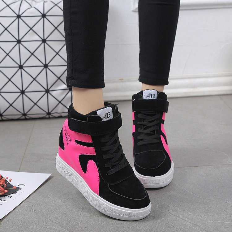 Red Sneakers Women 2021 High Top Platform Sneakers Women Casual Wedges Shoes Womens Shoes Black Platform Vulcanize Shoes Women Y0907