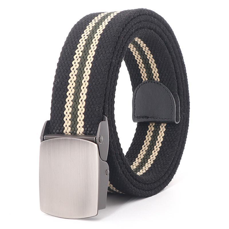 Belts British Mens Metel Slide Buckle Waist Alloy Breathable Canvas Army Military Outdoor Fashion Unisex Jeans Accessories Cinto, Black
Belts British Mens Metel Slide Buckle Waist Alloy Breathable Canvas Army Military Outdoor Fashion Unisex Jeans Accessories Cinto, Black