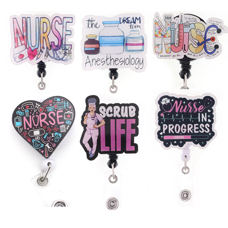 10pcs Acrylic Nursing Student School Meical Accessories Retractable Badge Holder Hospital Office Supply Reel 
10pcs Acrylic Nursing Student School Meical Accessories Retractable Badge Holder Hospital Office Supply Reel