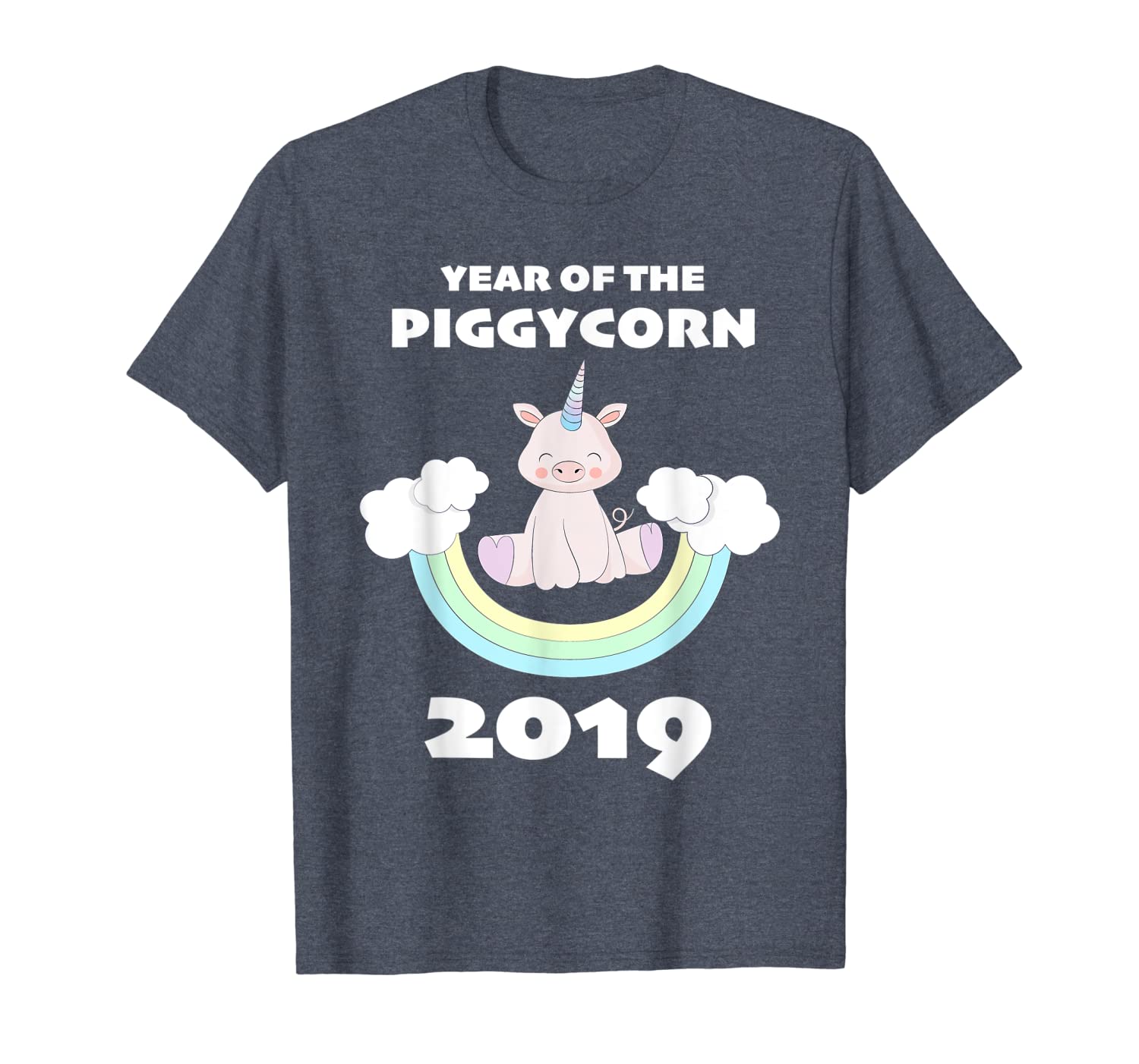 chinese new year 2019 cute pig shirt gift piggycorn t shirts, White;black