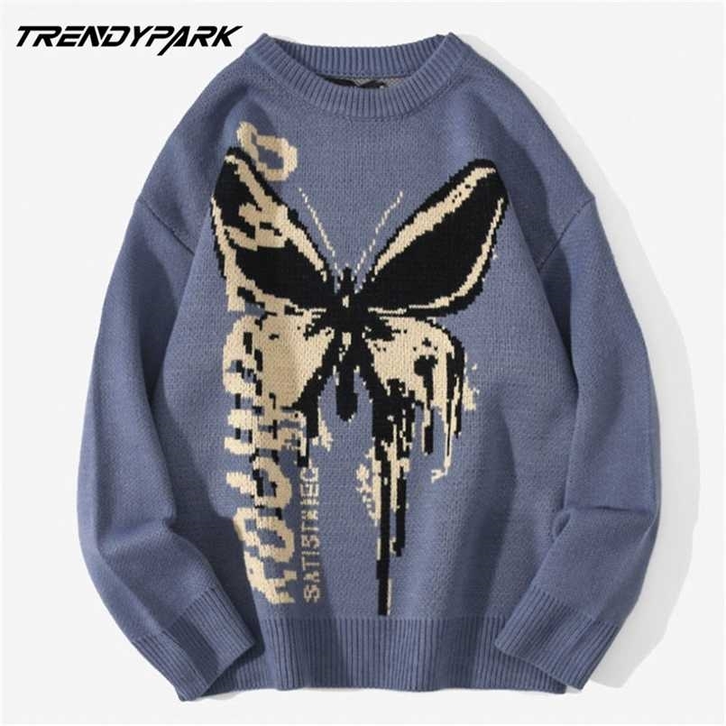Hip Hop Knitwear Mens Sweaters Harajuku Fashion Butterfly Male Loose Tops Casual Streetwear Pullover 211018, Black
Hip Hop Knitwear Mens Sweaters Harajuku Fashion Butterfly Male Loose Tops Casual Streetwear Pullover 211018, Black