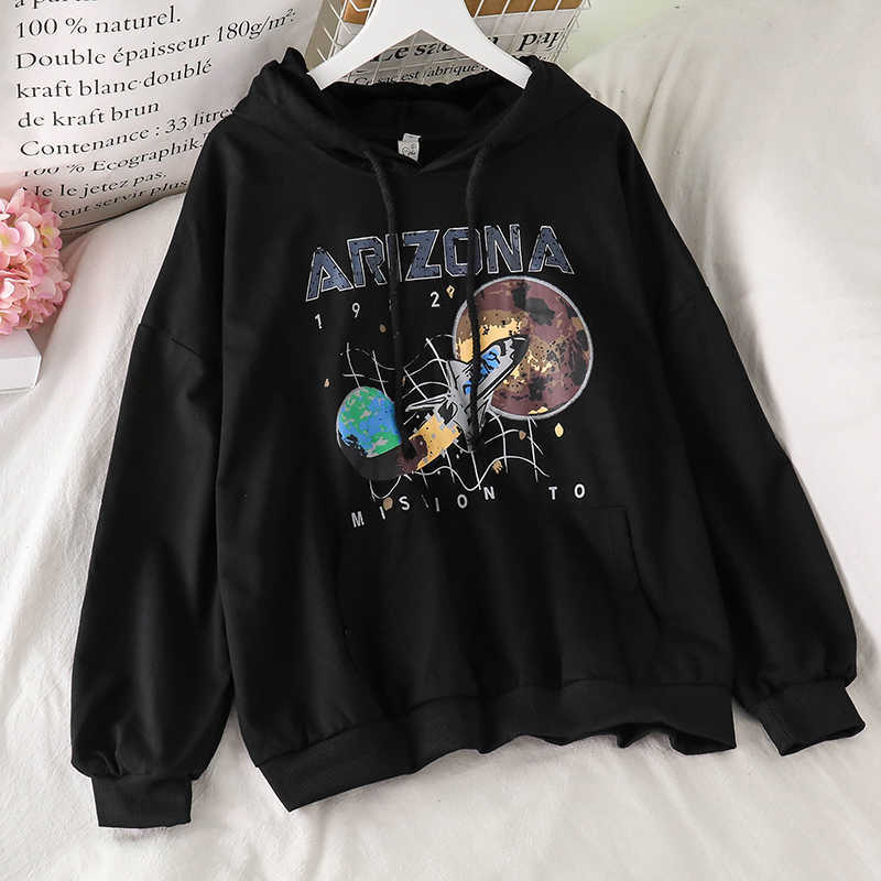 Korea planet cartoon print Ulzzang winter fun Vintage ins female chic punk long-sleeved hip-hop plus size hooded sweatshirt 210608, Black
Korea planet cartoon print Ulzzang winter fun Vintage ins female chic punk long-sleeved hip-hop plus size hooded sweatshirt 210608, Black