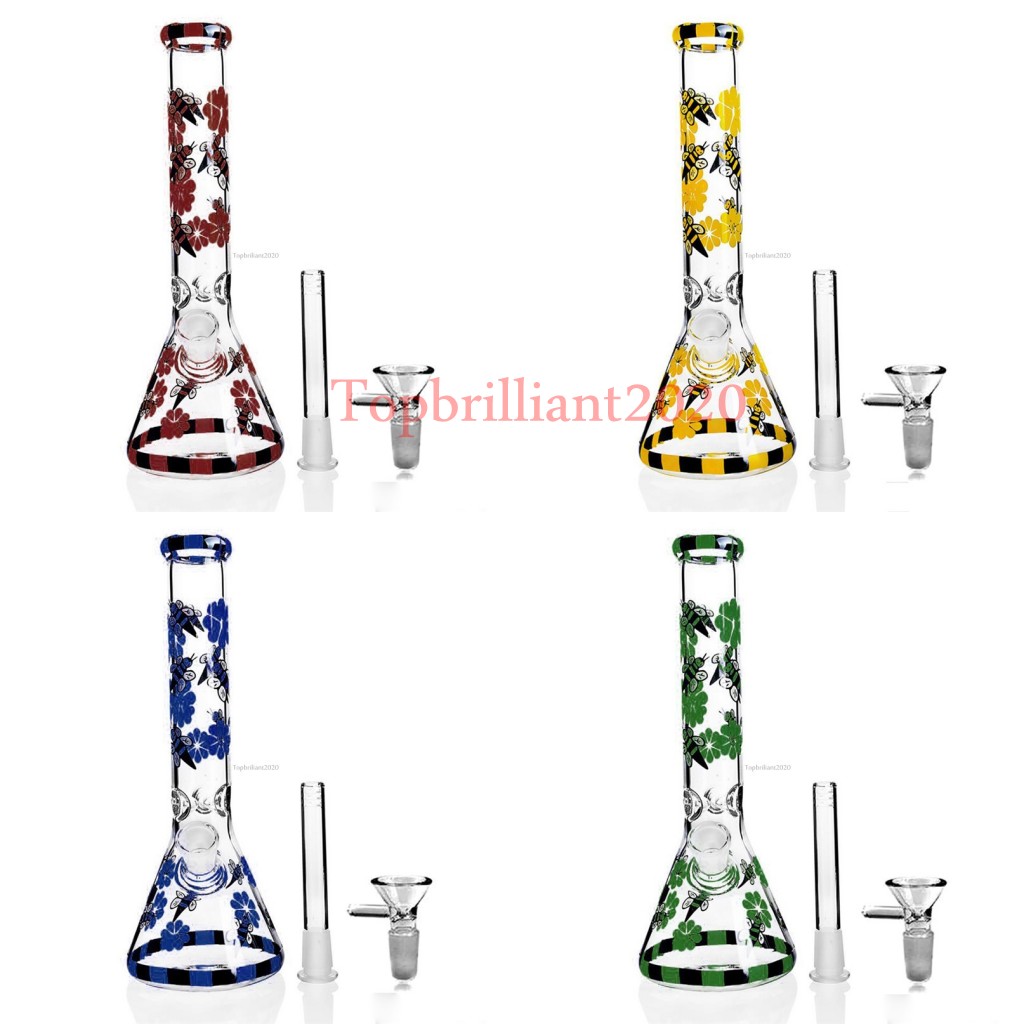 Colorful Bee Tall Glass Bongs Beaker Base Bong Water Pipes Downstem Perc Bubbler Water Bongs Chicha Hookahs Dab Rigs 14mm Bowl FY2341
Colorful Bee Tall Glass Bongs Beaker Base Bong Water Pipes Downstem Perc Bubbler Water Bongs Chicha Hookahs Dab Rigs 14mm Bowl FY2341