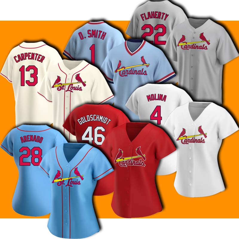 Woman Cardinal 28 Nolan Arenado Baseball Jersey Paul Goldschmidt Yadier Molina Jerseys Matt Carpenter Jack Flaherty Uniform Paul Dejong, Blue;black
Woman Cardinal 28 Nolan Arenado Baseball Jersey Paul Goldschmidt Yadier Molina Jerseys Matt Carpenter Jack Flaherty Uniform Paul Dejong, Blue;black