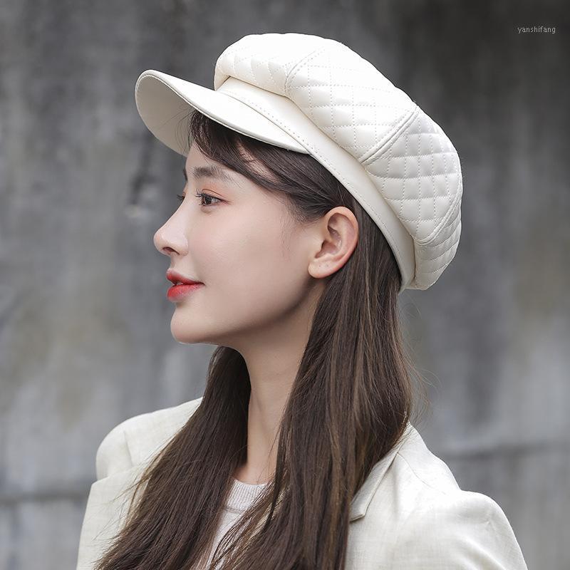 Leather Octagonal Cap Women's Autumn And Winter Fashion Solid Beret Hat Fall Hats For Women Gift Berets, White
Leather Octagonal Cap Women's Autumn And Winter Fashion Solid Beret Hat Fall Hats For Women Gift Berets, White